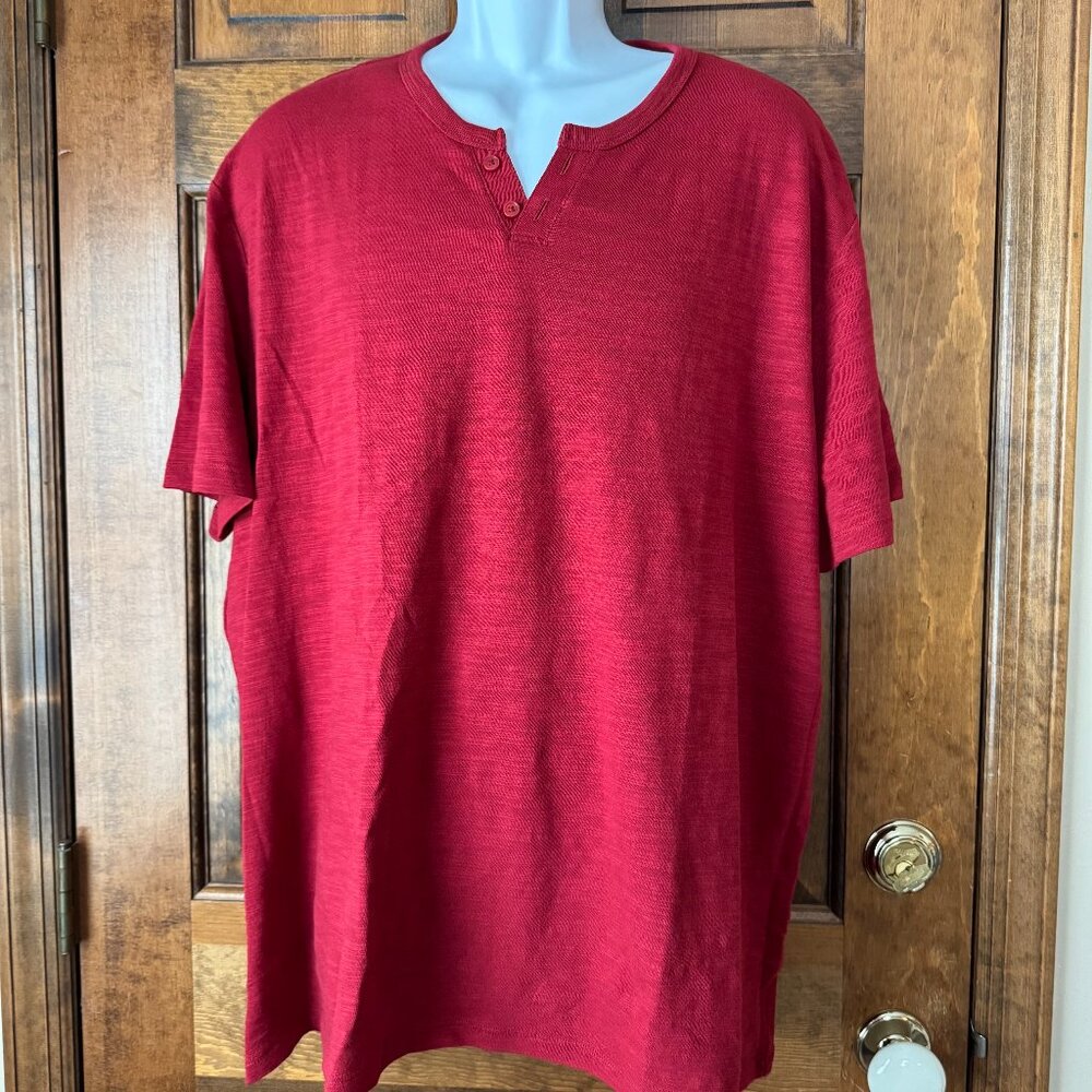 Express Deep Red Henley Tee XXL